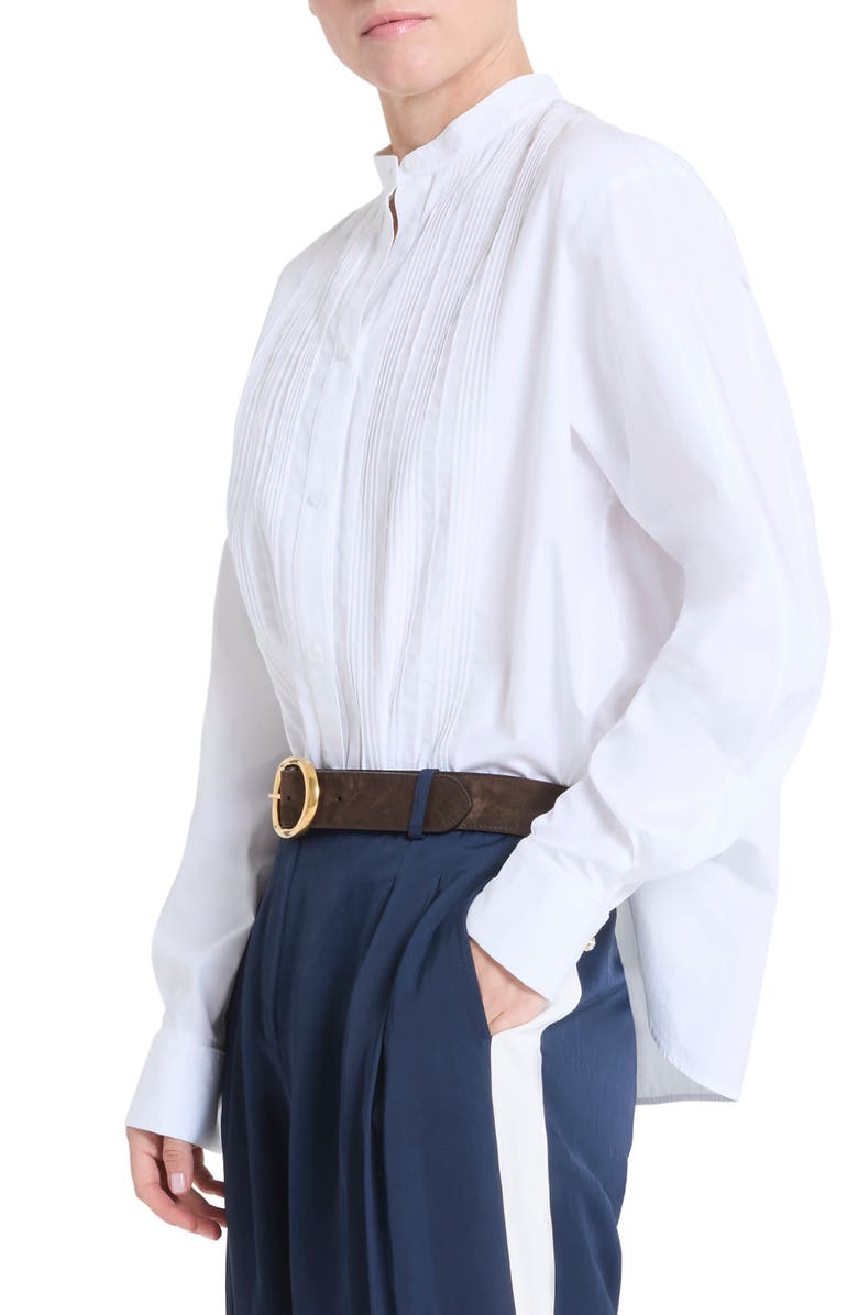 TWP Painter Pintuck Cotton Shirt, Alternate, color, White