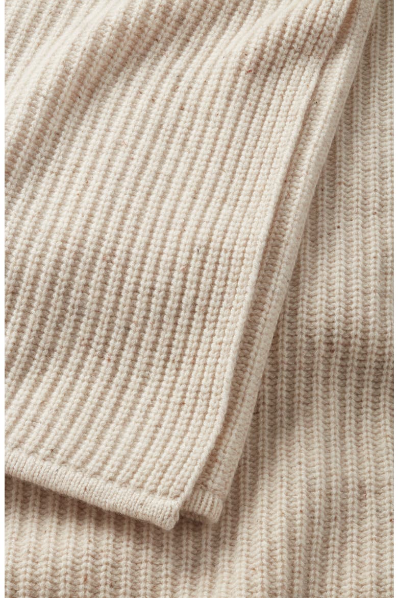 Rib Wool & Cashmere Throw Blanket, Alternate, color, BEIGE OATMEAL