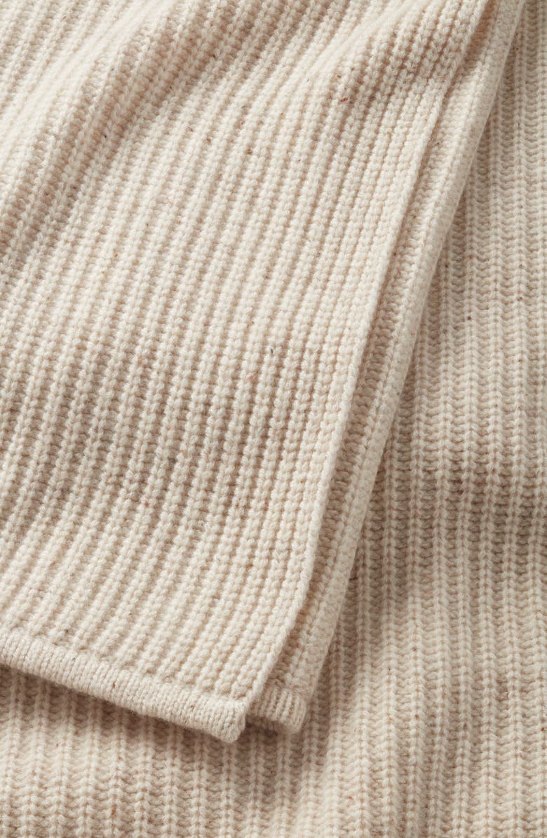 Nordstrom Rib Wool & Cashmere Throw Blanket, Alternate, color, Beige Oatmeal