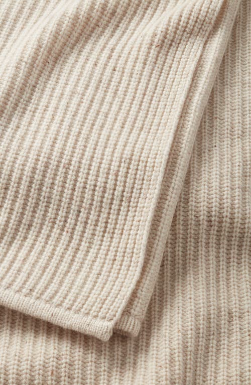 Nordstrom Rib Wool & Cashmere Throw Blanket In Neutral