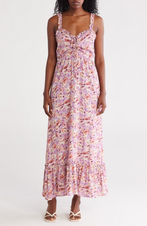 Ruffle Strap Maxi Dress