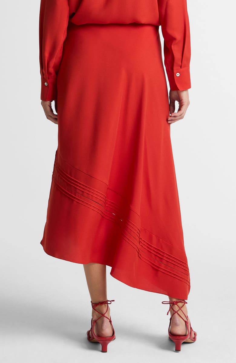 Vince Pintuck Asymmetric Maxi Slip Skirt, Alternate, color, Poppy