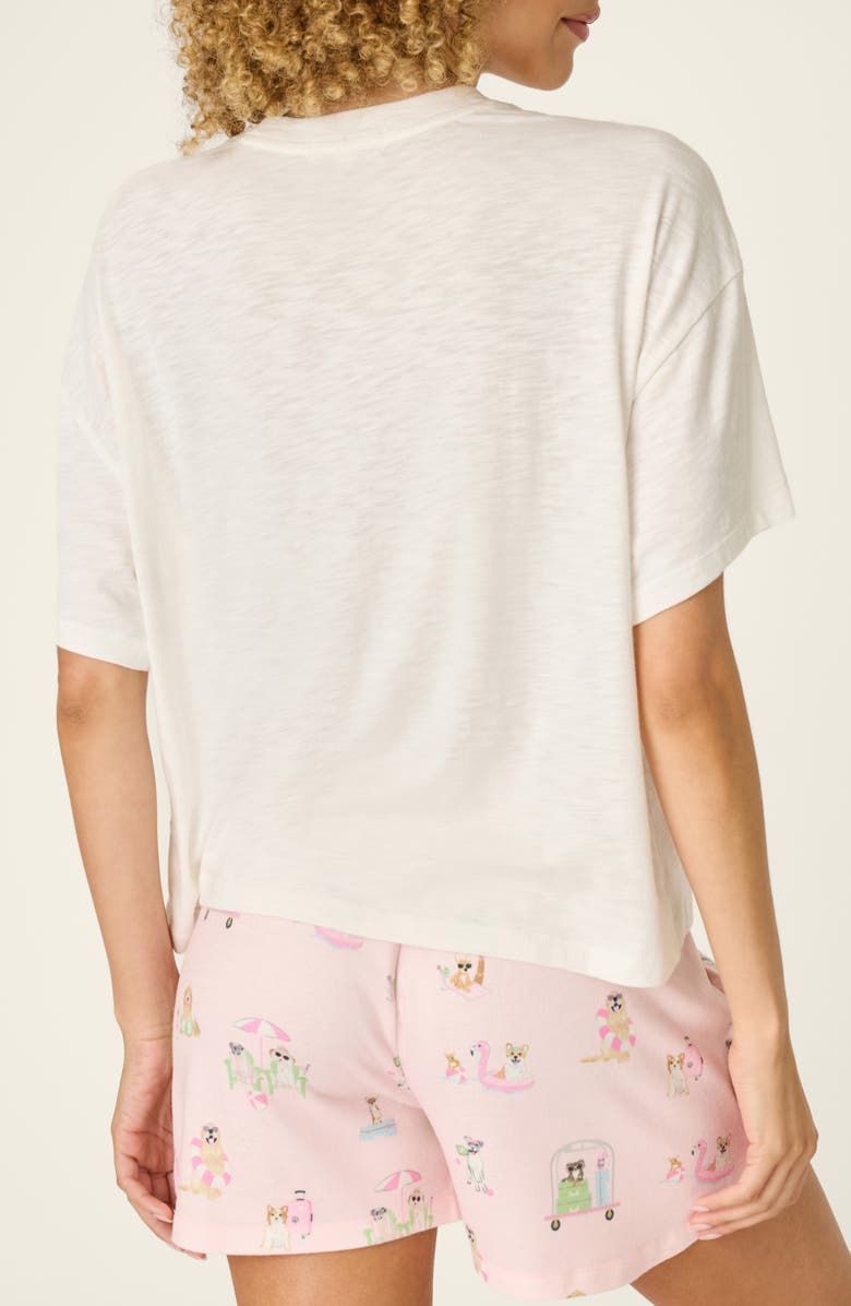 PJ Salvage Pupcation Palm Graphic T-Shirt, Alternate, color, Ivory