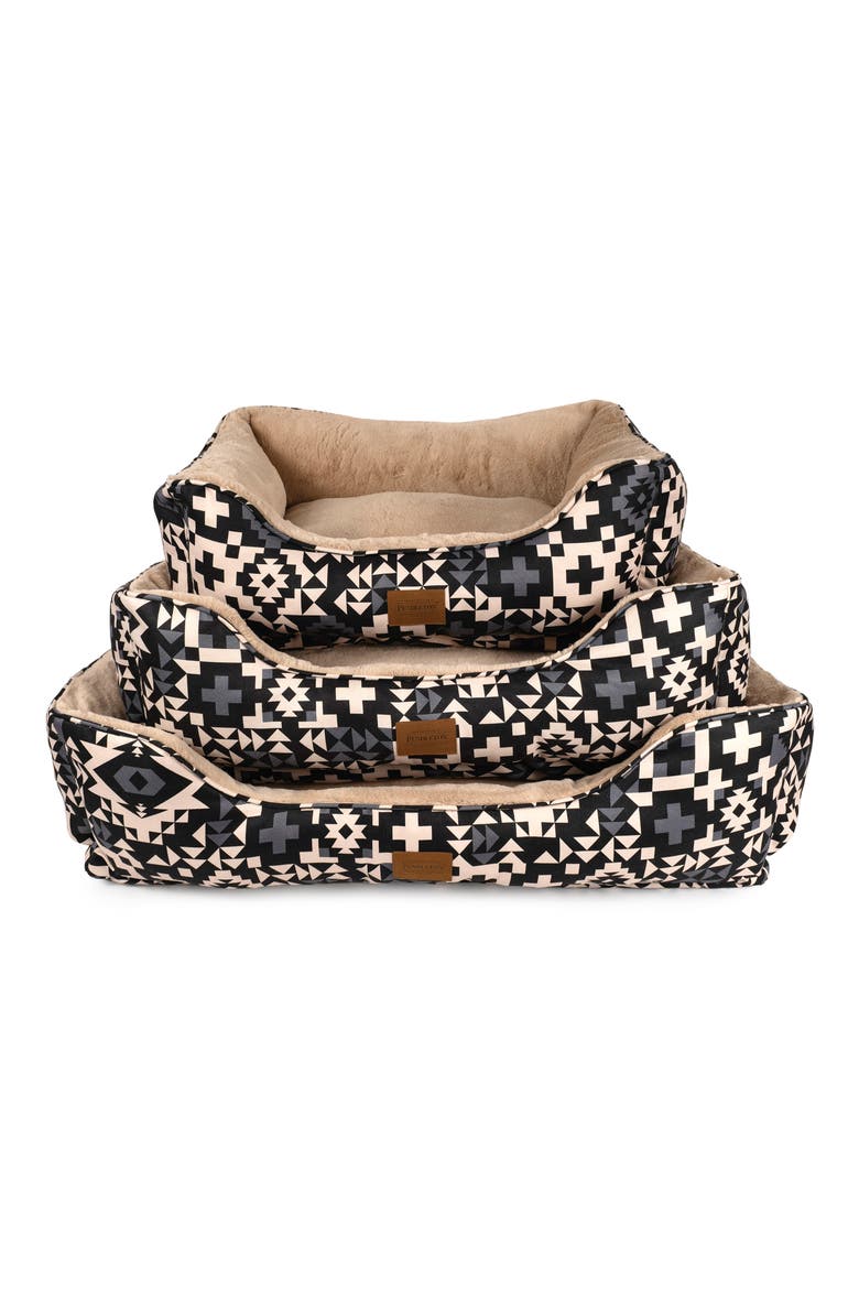 Faux Fur Kuddler Dog Bed, Alternate, color, BLUE RIDGE BLACK