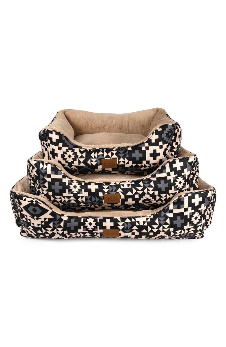 Pendleton Faux Fur Kuddler Dog Bed, Alternate, color, Blue Ridge Black