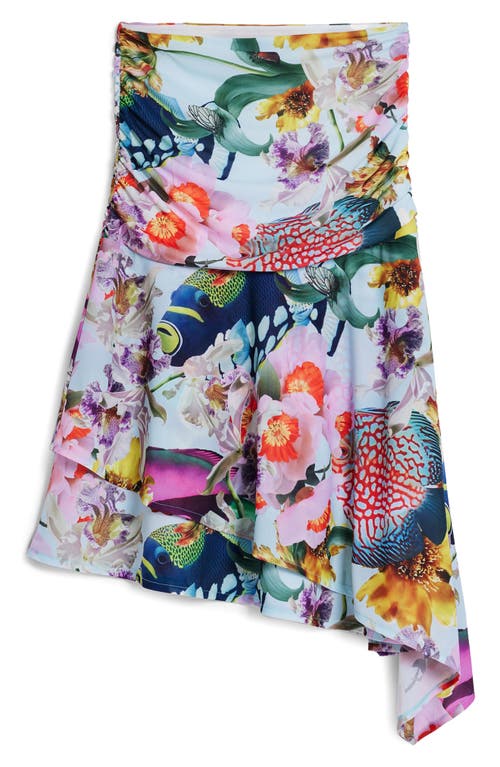 Desigual Print Asymmetric Maxi Skirt