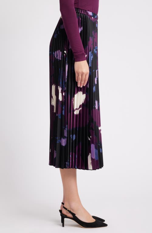 ANNE KLEIN ANNE KLEIN ABSTRACT PRINT PLEATED SKIRT 