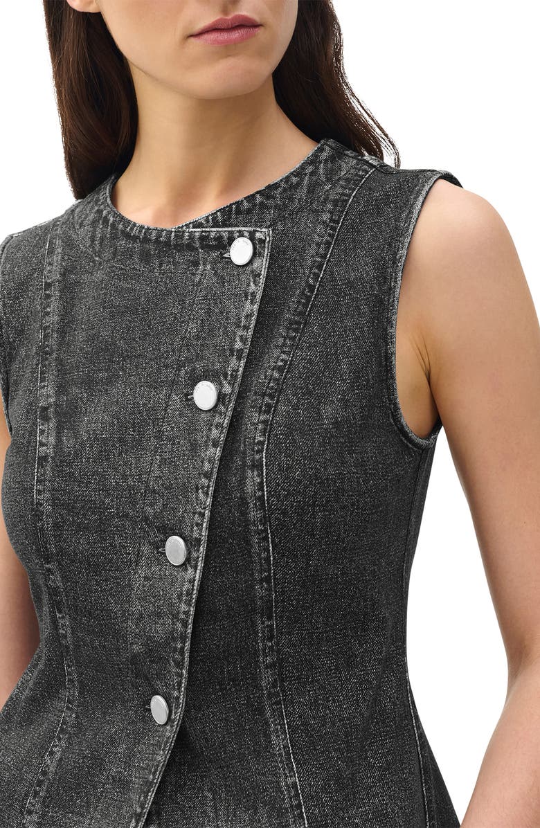 rag & bone Miramar Olivia Ponte Vest, Alternate, color, Washed Black
