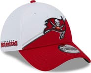 New Era Men's New Era White/Red Tampa Bay Buccaneers 2023 Sideline 39THIRTY Flex Hat