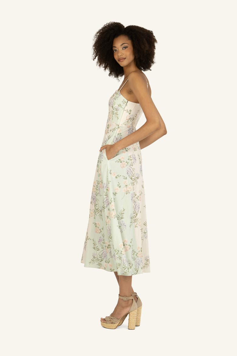 Sue Dress, Alternate, color, Pastel Floral Road Print