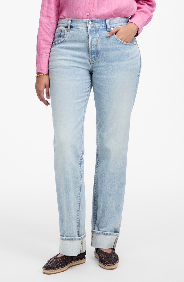 Madewell Dean Easy Straight Leg Jeans, Alternate, color, Foster Wash