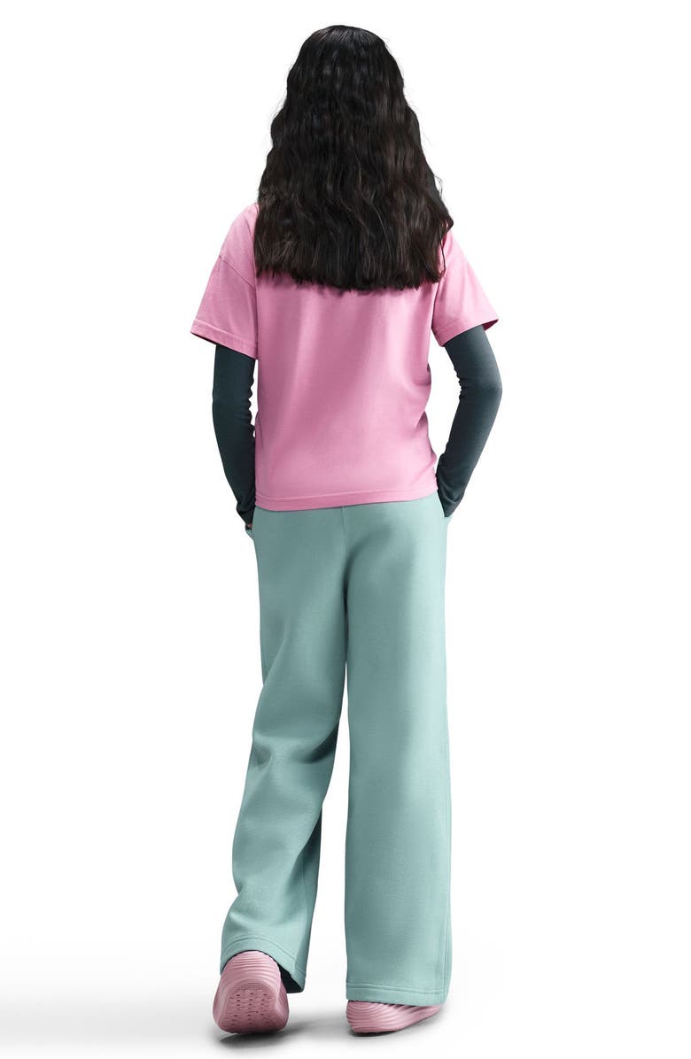 Nike Kids' Sportswear Club Fleece Wide Leg Sweatpants, Alternate, color, Cannon/ Cannon/ White