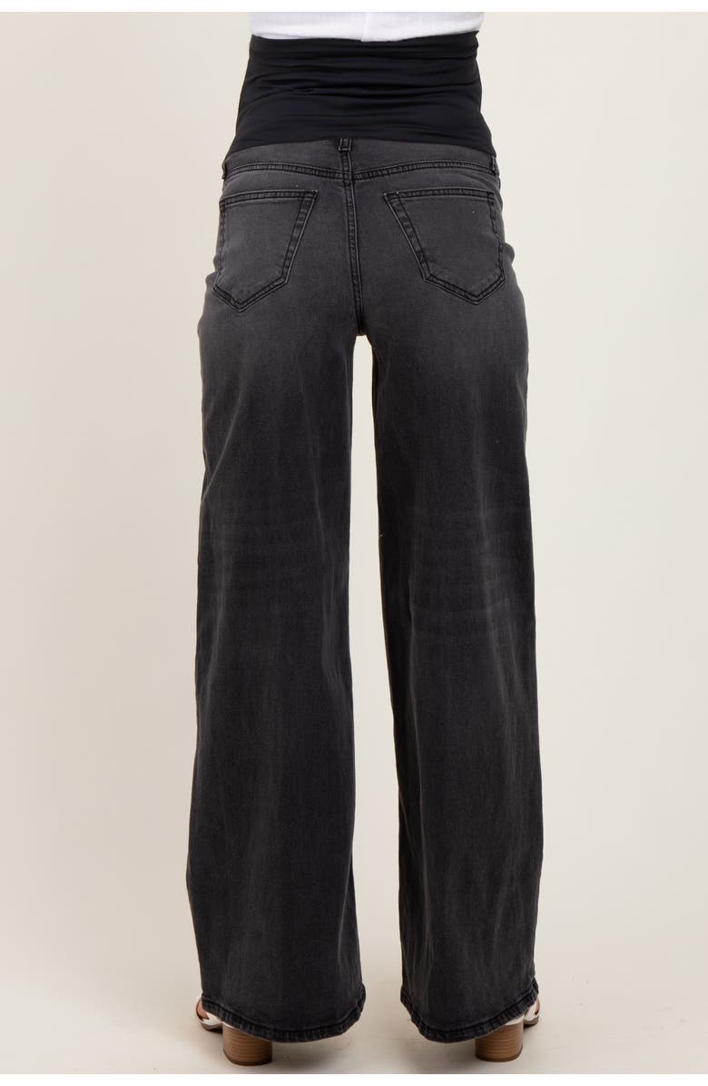 PinkBlush Washed Baggy Wide Leg Maternity Jeans, Alternate, color,
