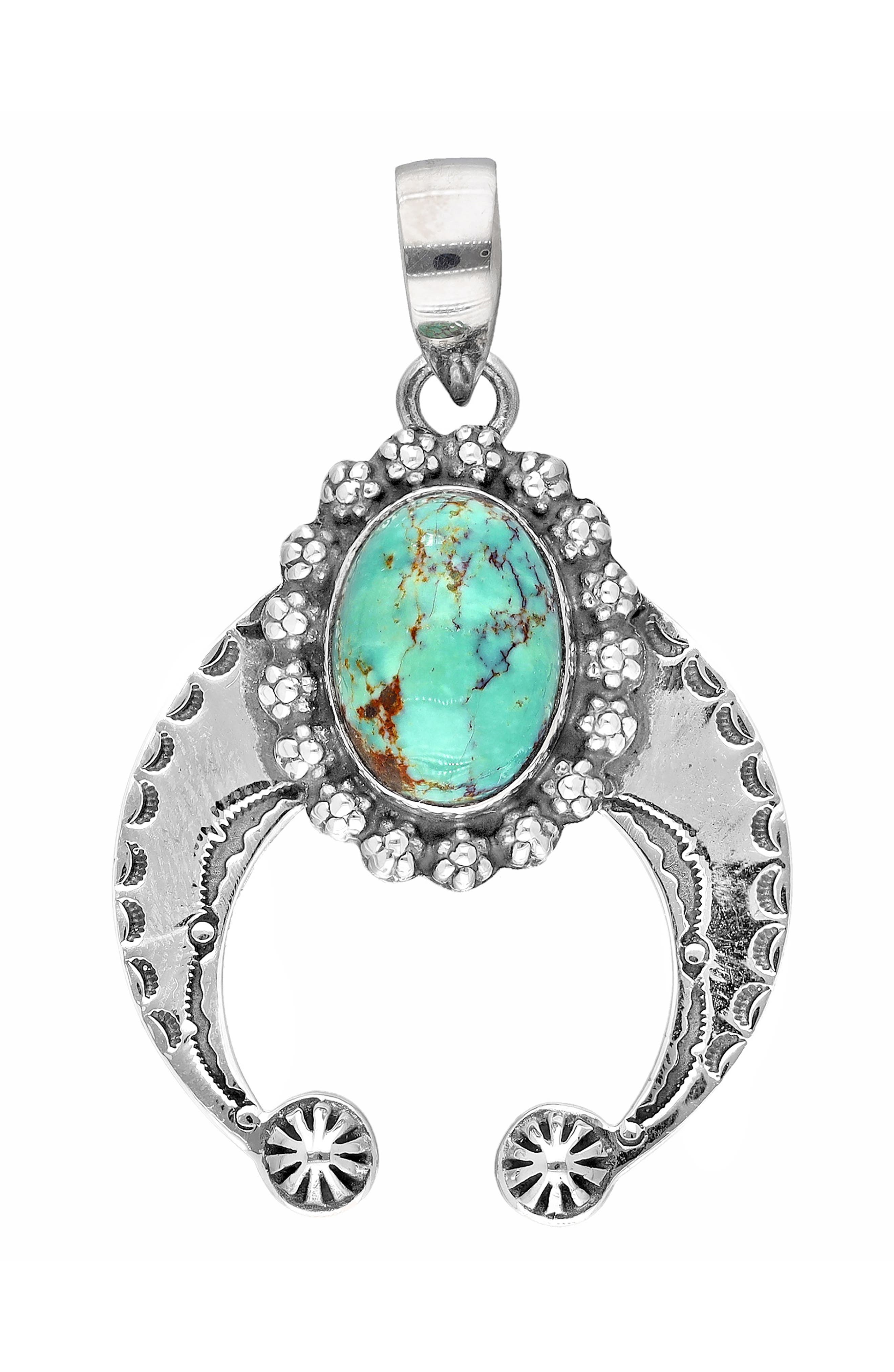 YS GEMS Sterling Silver Turquoise Pendant