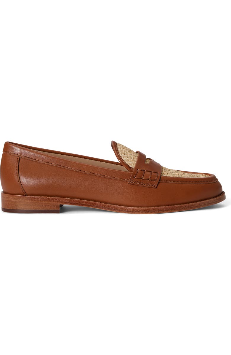 Ralph Lauren Wynnie Penny Loafer, Alternate, color, Lauren Tan/ Natural