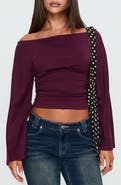 Princess Polly Anastasie Off the Shoulder Long Sleeve Top