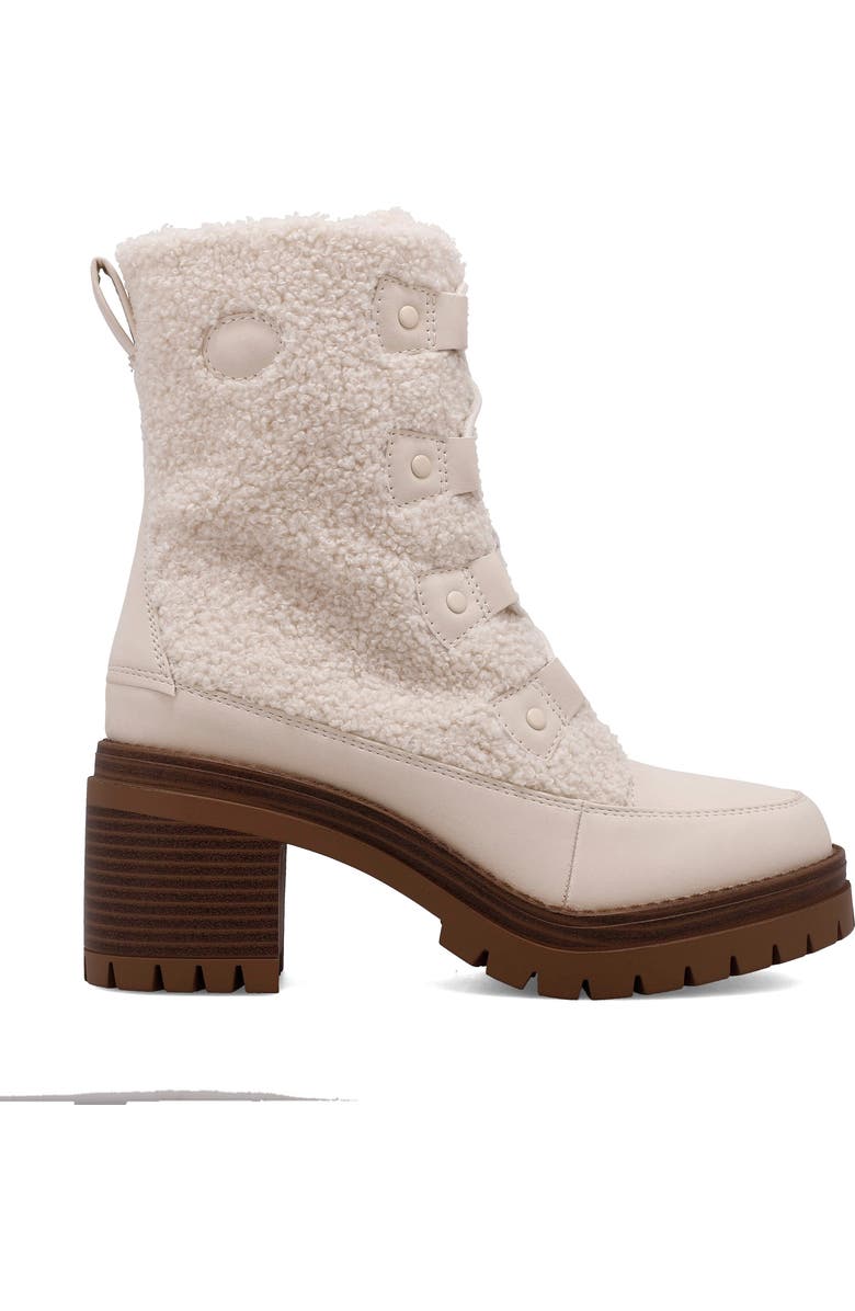 MIA Alpes Faux Shearling Trimmed Lug Sole Boot, Alternate, color, Natural