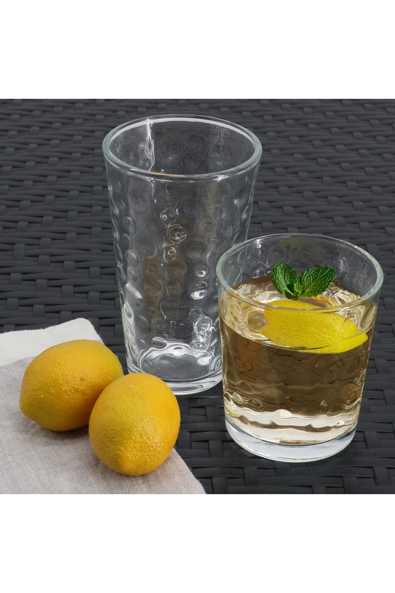 4 Piece 13.5 Ounce Bubble Double Old-Fashioned Glassware Set, Alternate, color, Clear