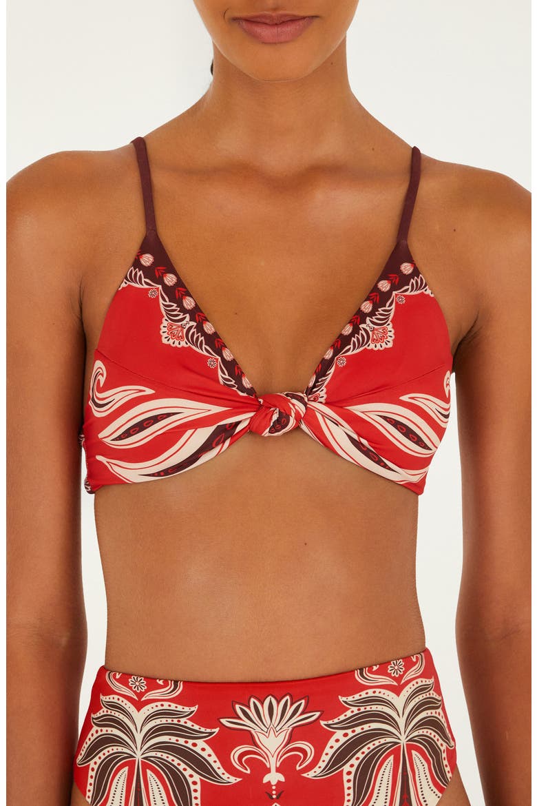 Ainika Garden Bikini Top, Main, color, RED
