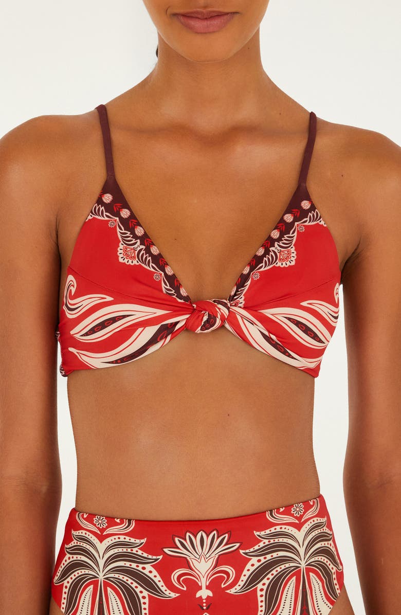 FARM Rio Ainika Garden Bikini Top, Main, color, Red