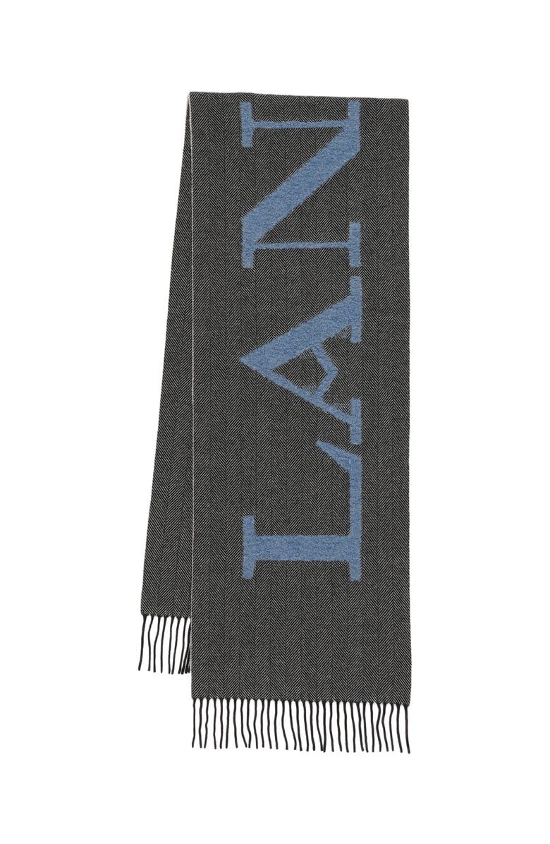 Lanvin SIGNATURE FRINGED WOOL SCARF, Main, color, 