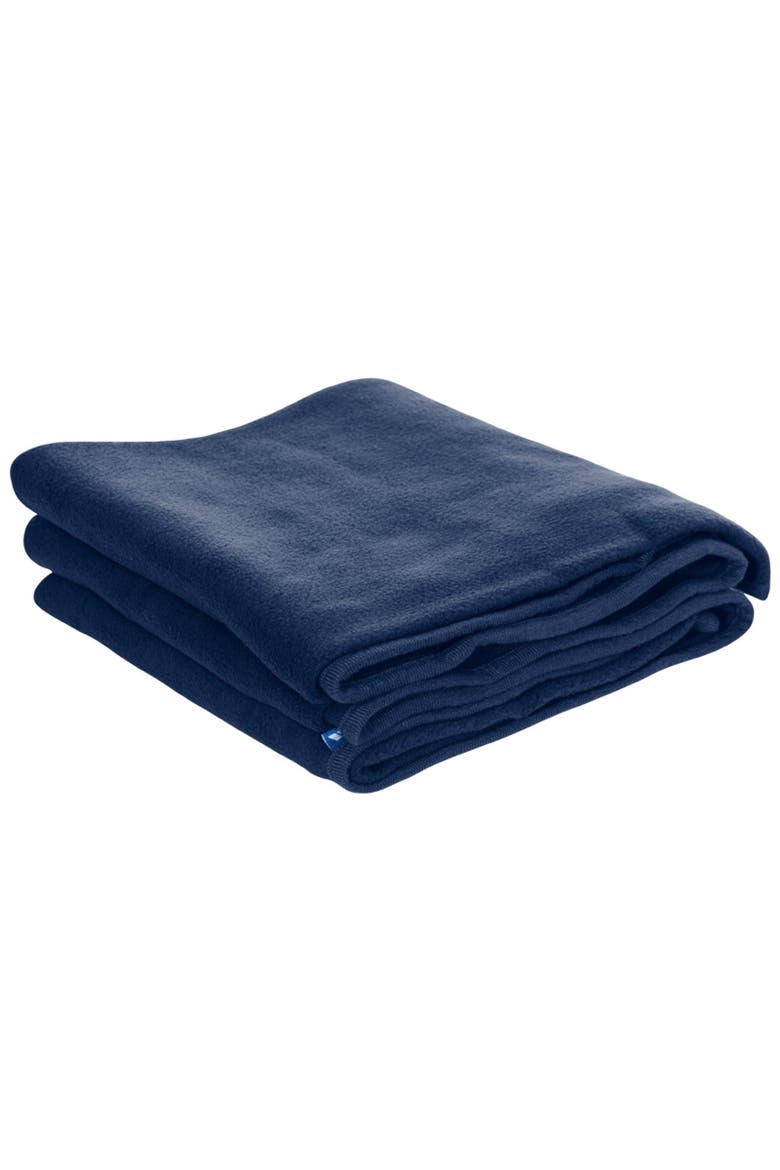 Snuggles Fleece Trail Blanket, Alternate, color, Navy Blue