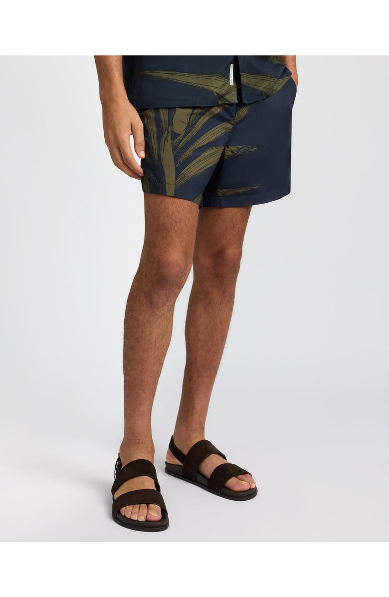 Onia Calder Buckle 5" Swim Trunk, Main, color, Deep Navy Multi