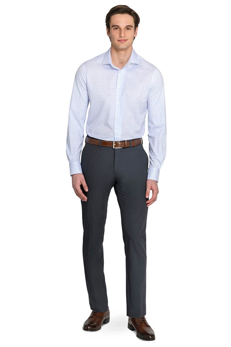 Slim Fit Metro Diamond Reworked Dress Shirt, Alternate, color, WHITE/ BLUE