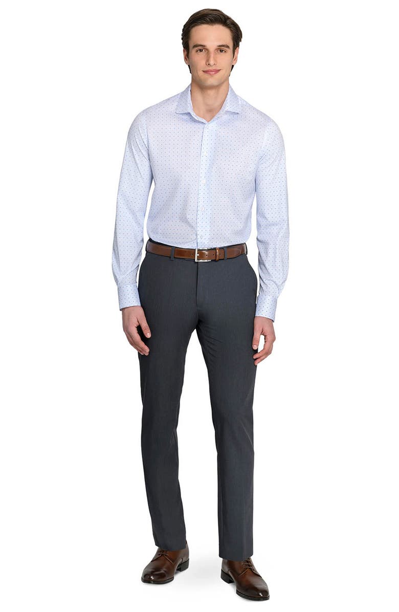 W.R.K Slim Fit Metro Diamond Reworked Dress Shirt, Alternate, color, White/ Blue