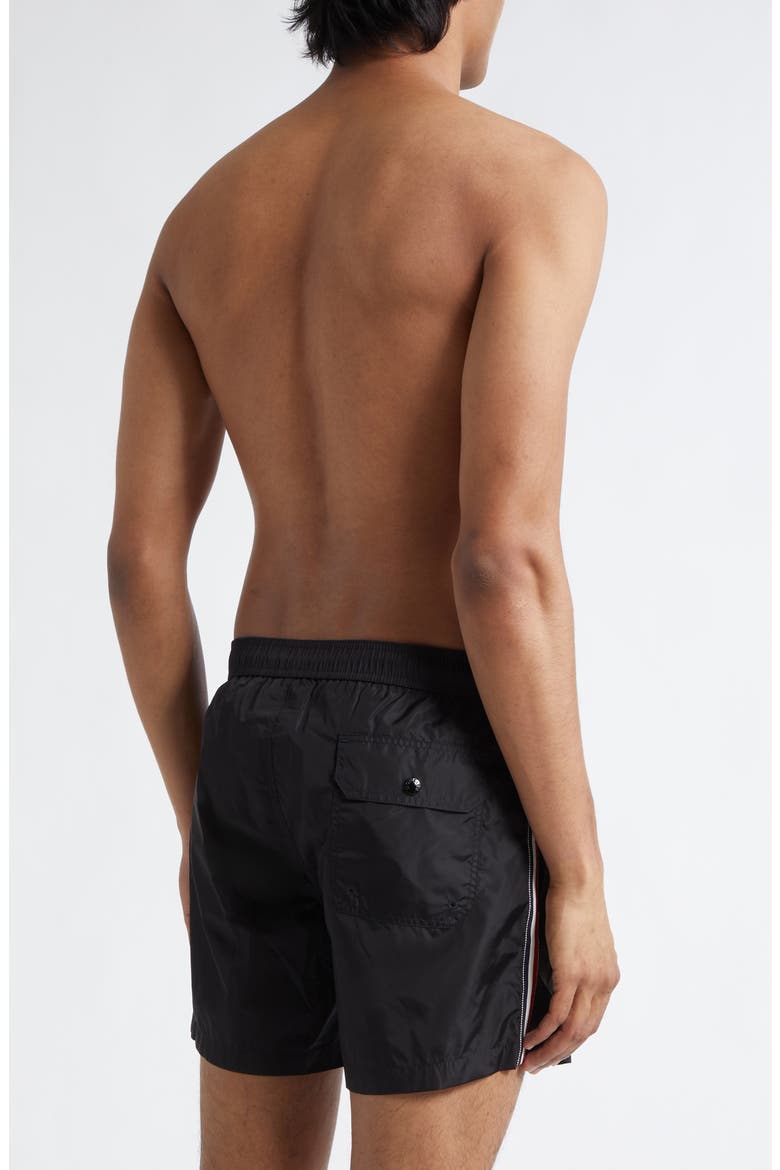 Boxer Mare Swim Shorts, Alternate, color, BLACK