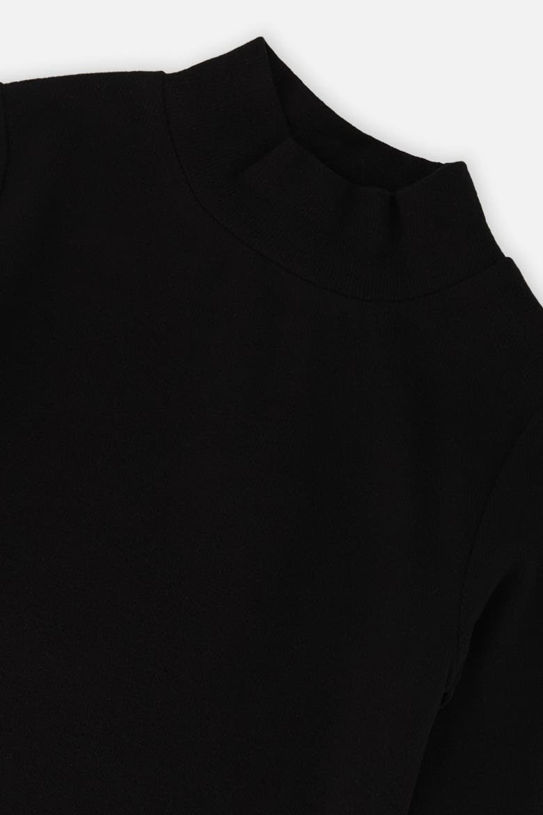 Vertical Rib Mock Neck Top, Alternate, color, Black