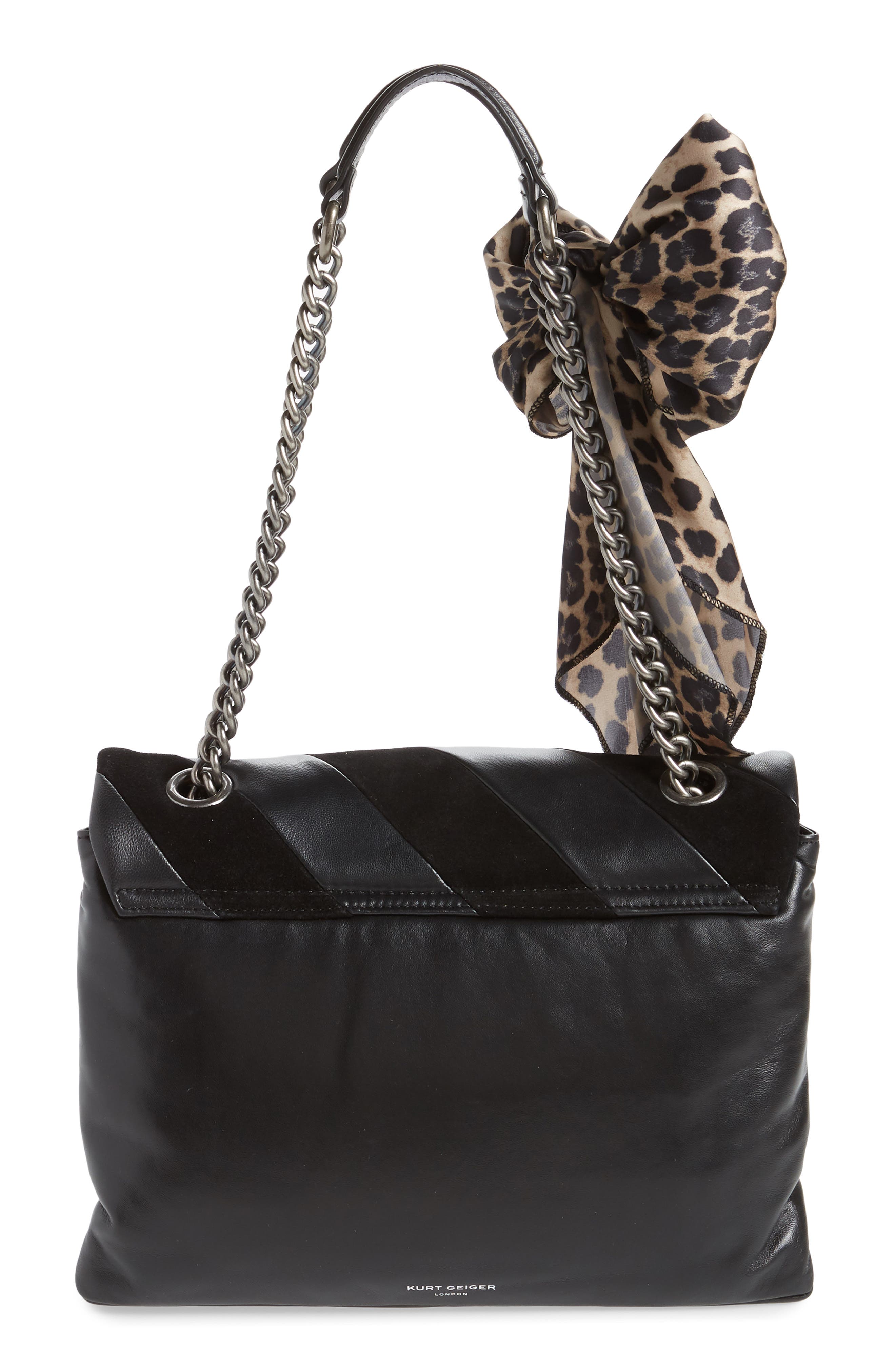 Kurt Geiger London Large Soho Leather & Suede Shoulder Bag, Alternate, color, 