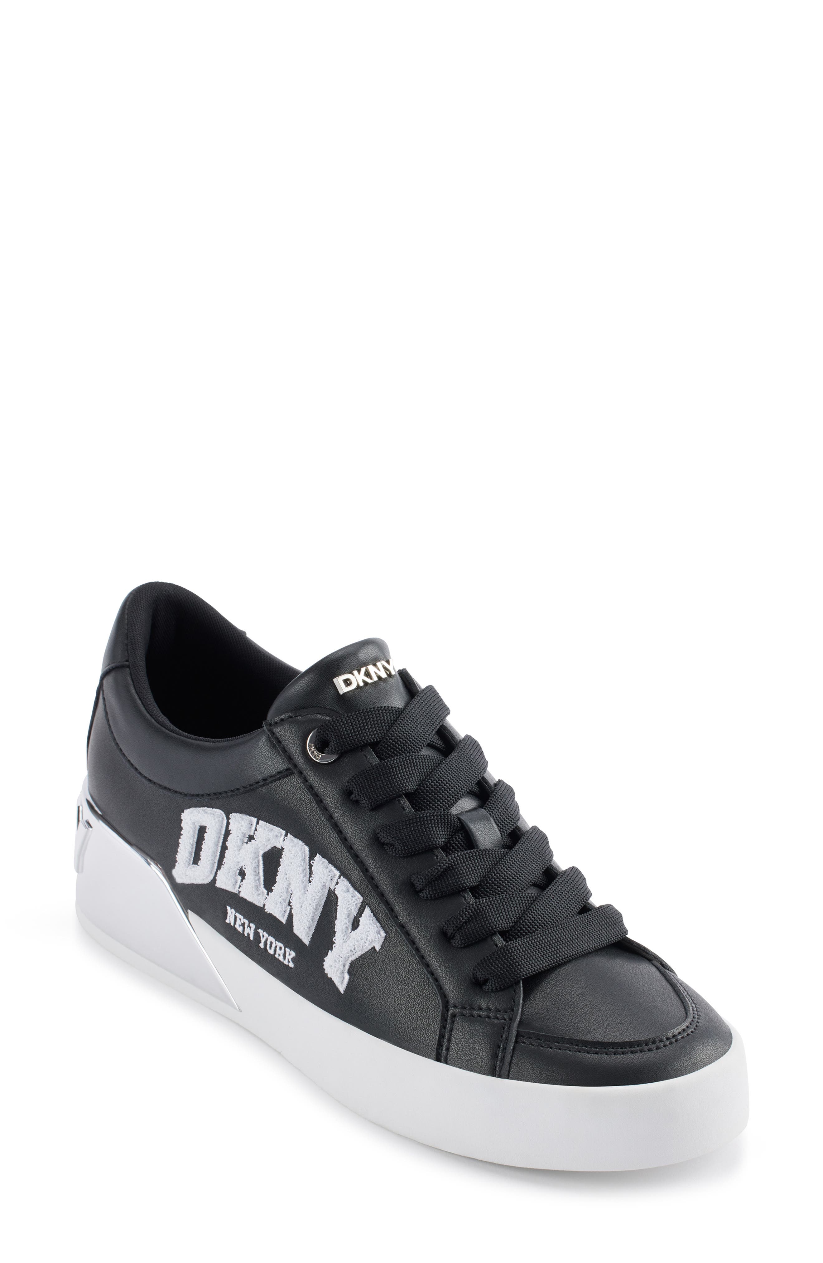 DKNY Maben Varsity Sneaker, Main, color, Black