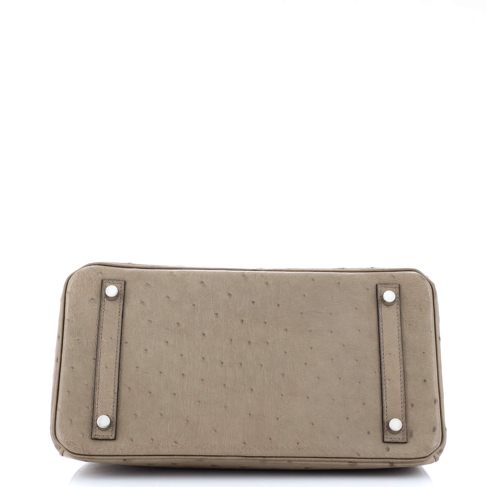 Pre-Owned Hermes Birkin Handbag Brown Ostrich with Palladium Hardware 30, Alternate, color, 