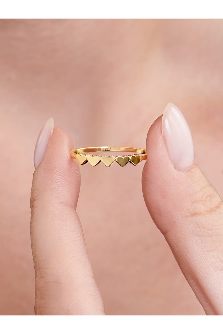 Heart Ring in 14K Gold, 3mm, Alternate, color, Gold