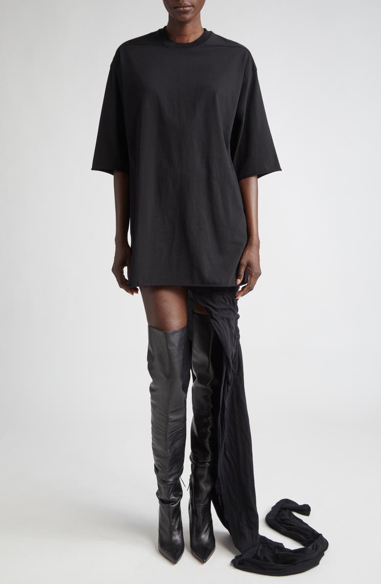 Rick Owens Jumbo Cotton Jersey T-Shirt, Alternate, color, Black