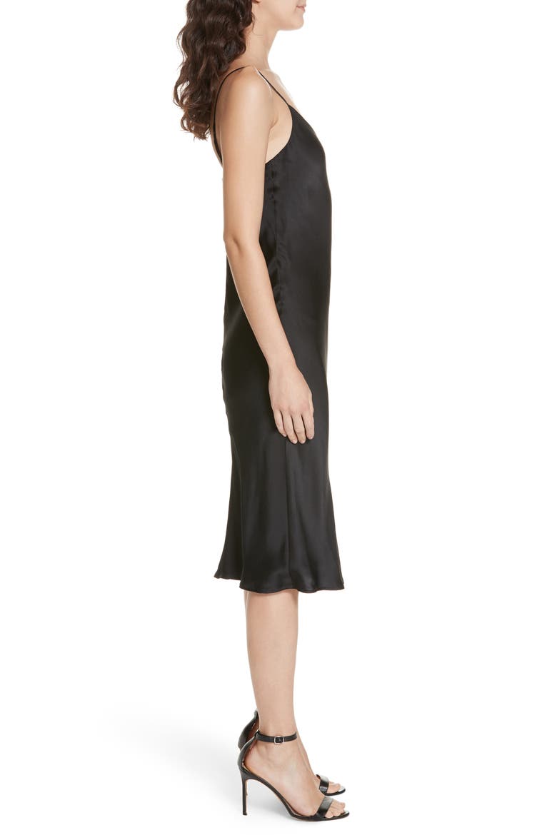 Jodie Silk Slipdress, Alternate, color, BLACK