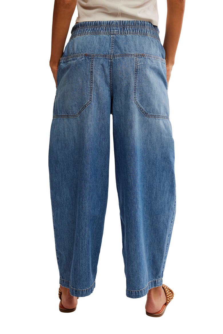 Easy Peasy Wide Leg Mid Rise Denim Drawstring Pants, Alternate, color, NO PROBLEM