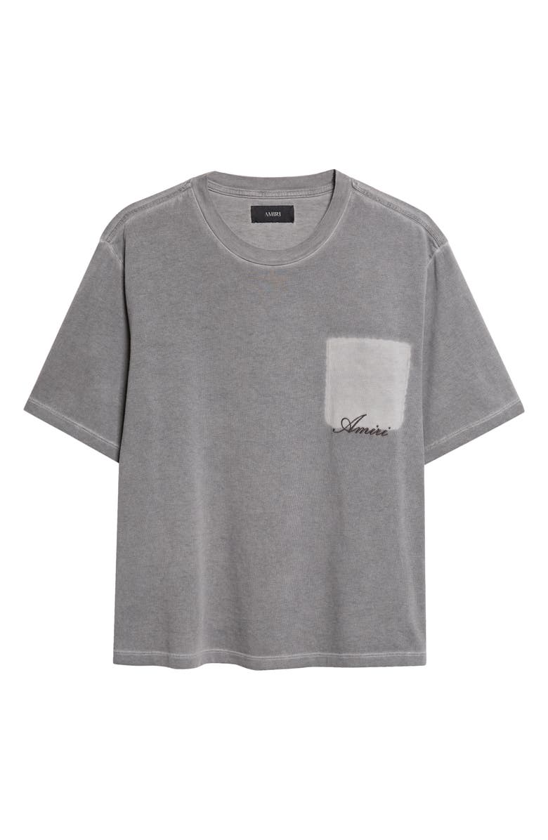 AMIRI Faded Pocket Crop T-Shirt, Main, color, Black
