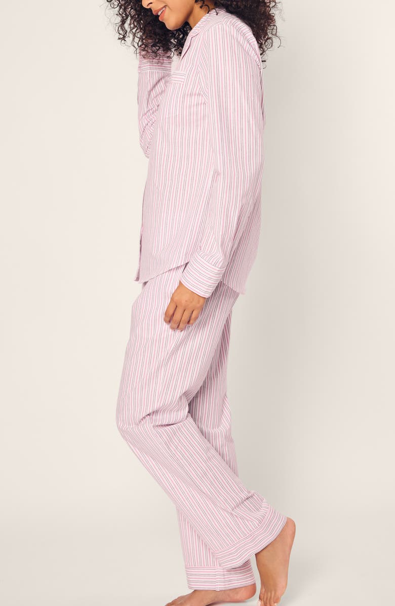 Petite Plume Stripe Cotton Twill Pajamas, Alternate, color, 