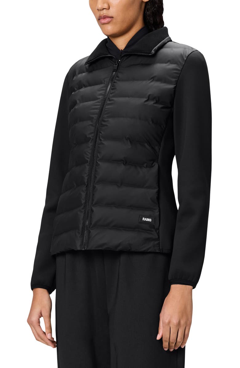 Rains Safi Hybrid Curve Jacket, Alternate, color, Black