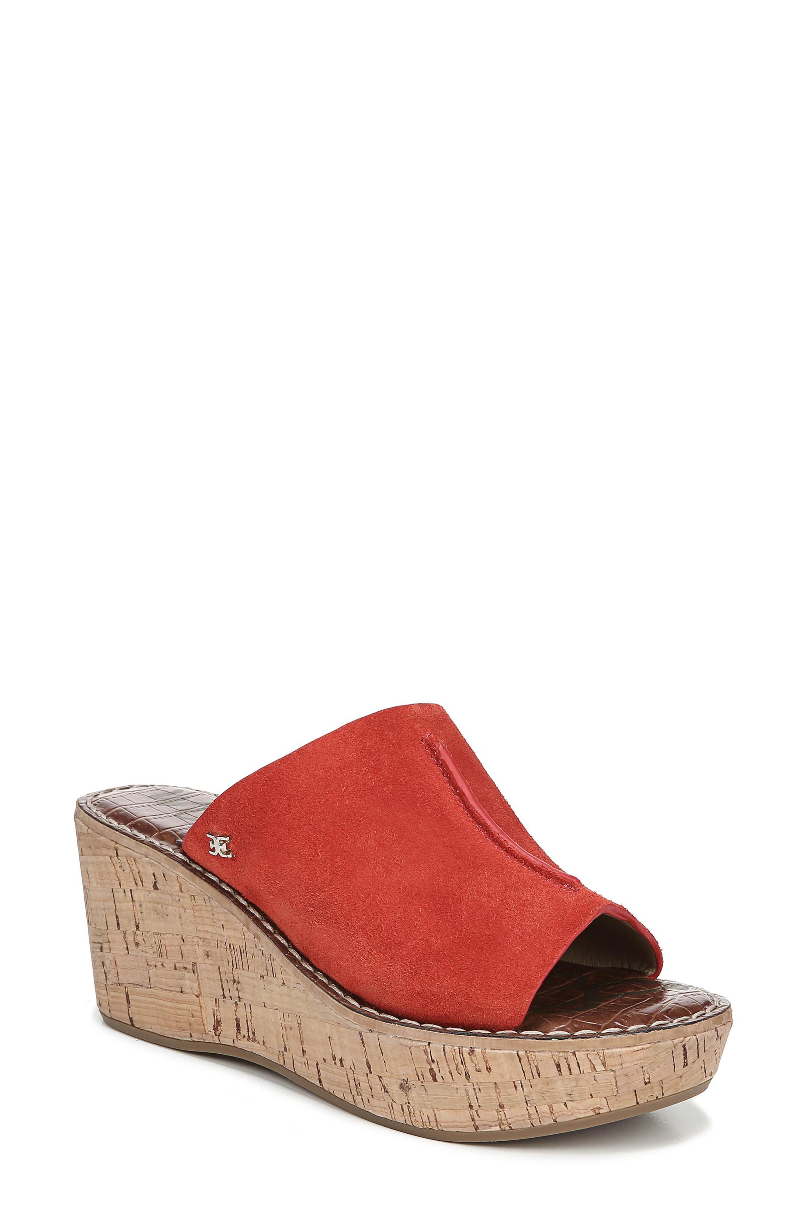 Ranger Platform Sandal, Main, color, CANDY RED SUEDE