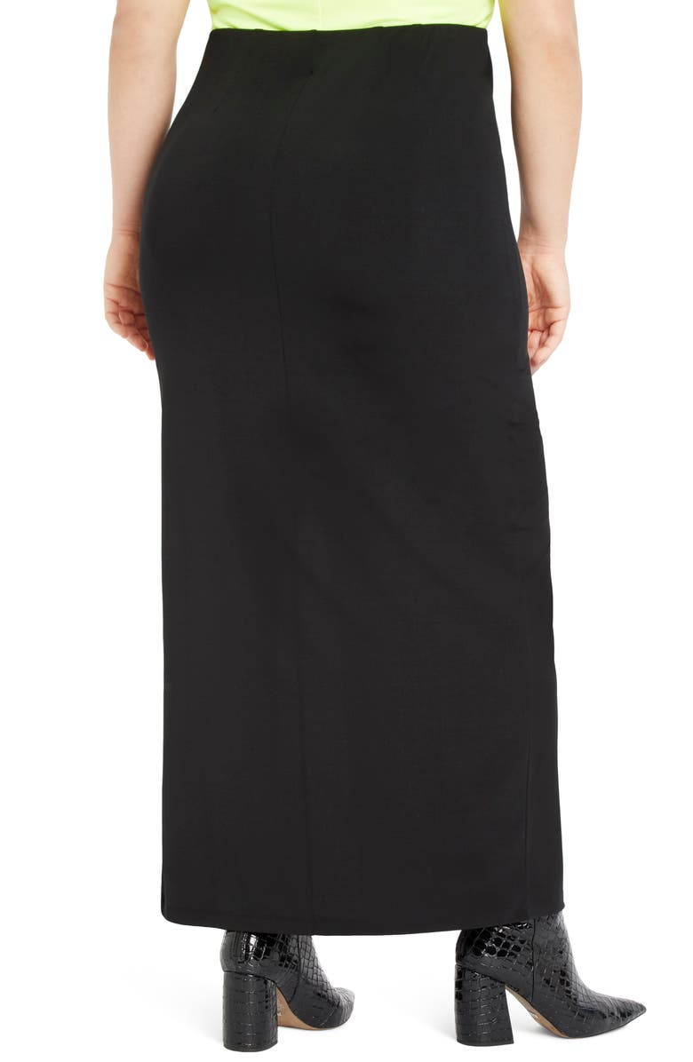 ELOQUII Side Slit Stretch Matte Jersey Maxi Skirt, Alternate, color, 