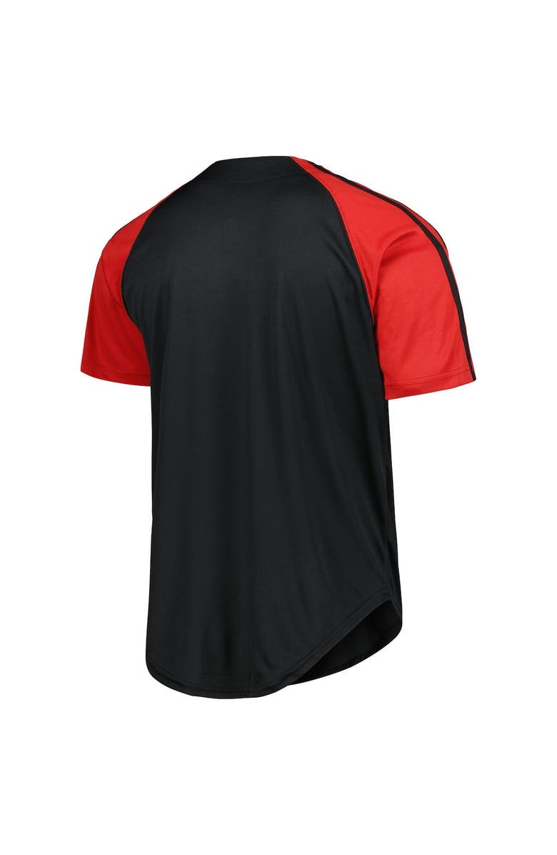 STITCHES Men's Stitches Red Arizona Diamondbacks Team Button-Down Raglan Replica Jersey, Alternate, color, 