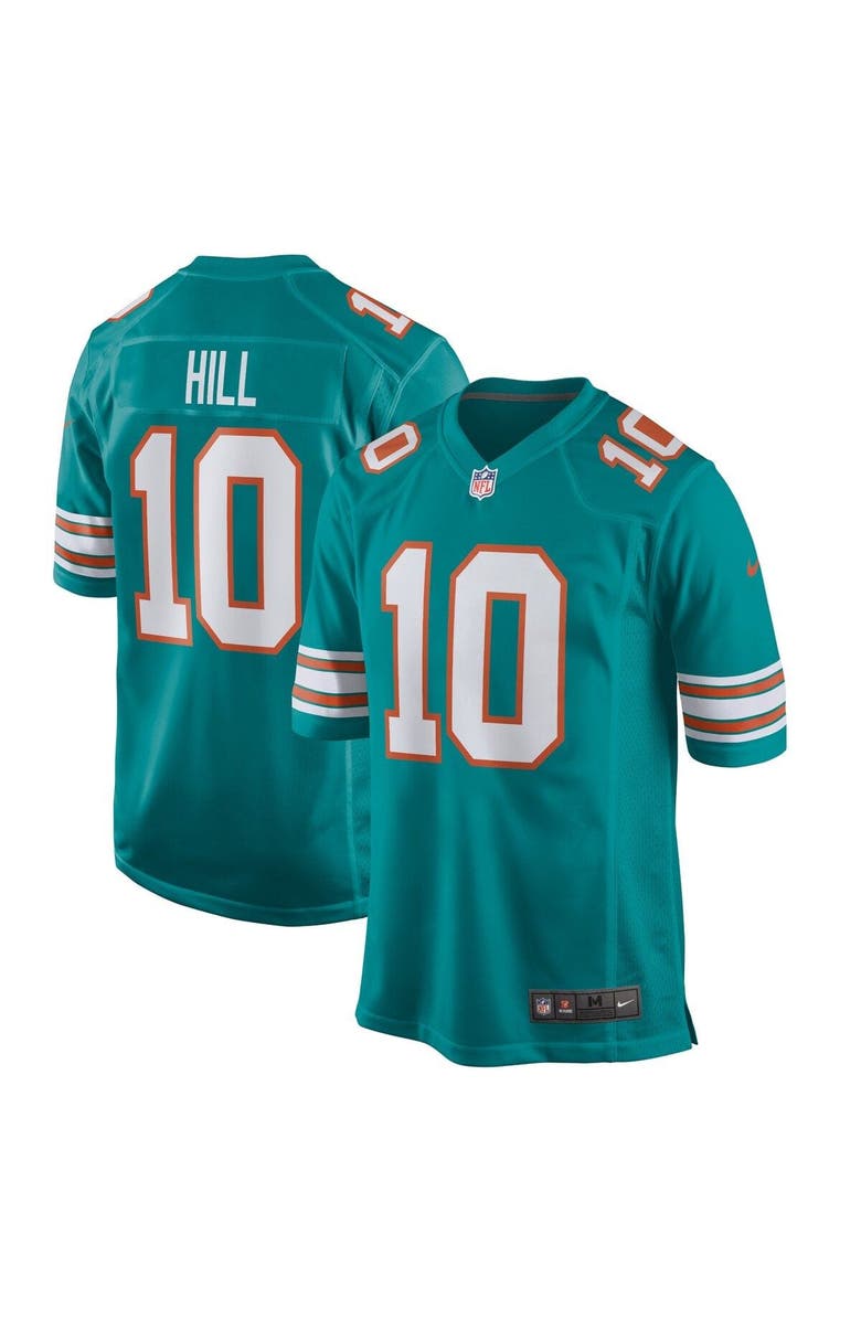 Nike Men's Nike Tyreek Hill Aqua Miami Dolphins Alternate Game Jersey, Main, color, Aqua