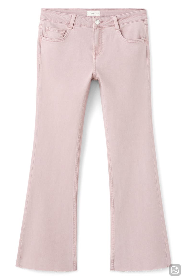 Mid Rise Crop Flare Jeans, Main, color, PALE PINK