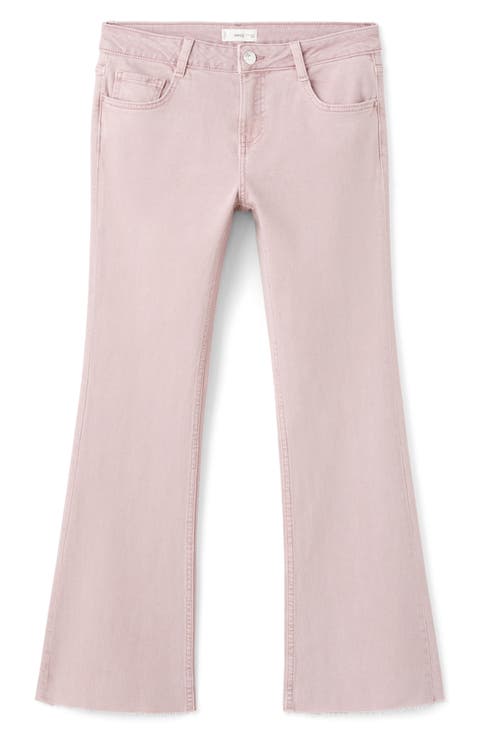 Mid Rise Crop Flare Jeans