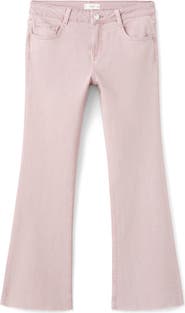 MANGO TEEN Mid Rise Crop Flare Jeans