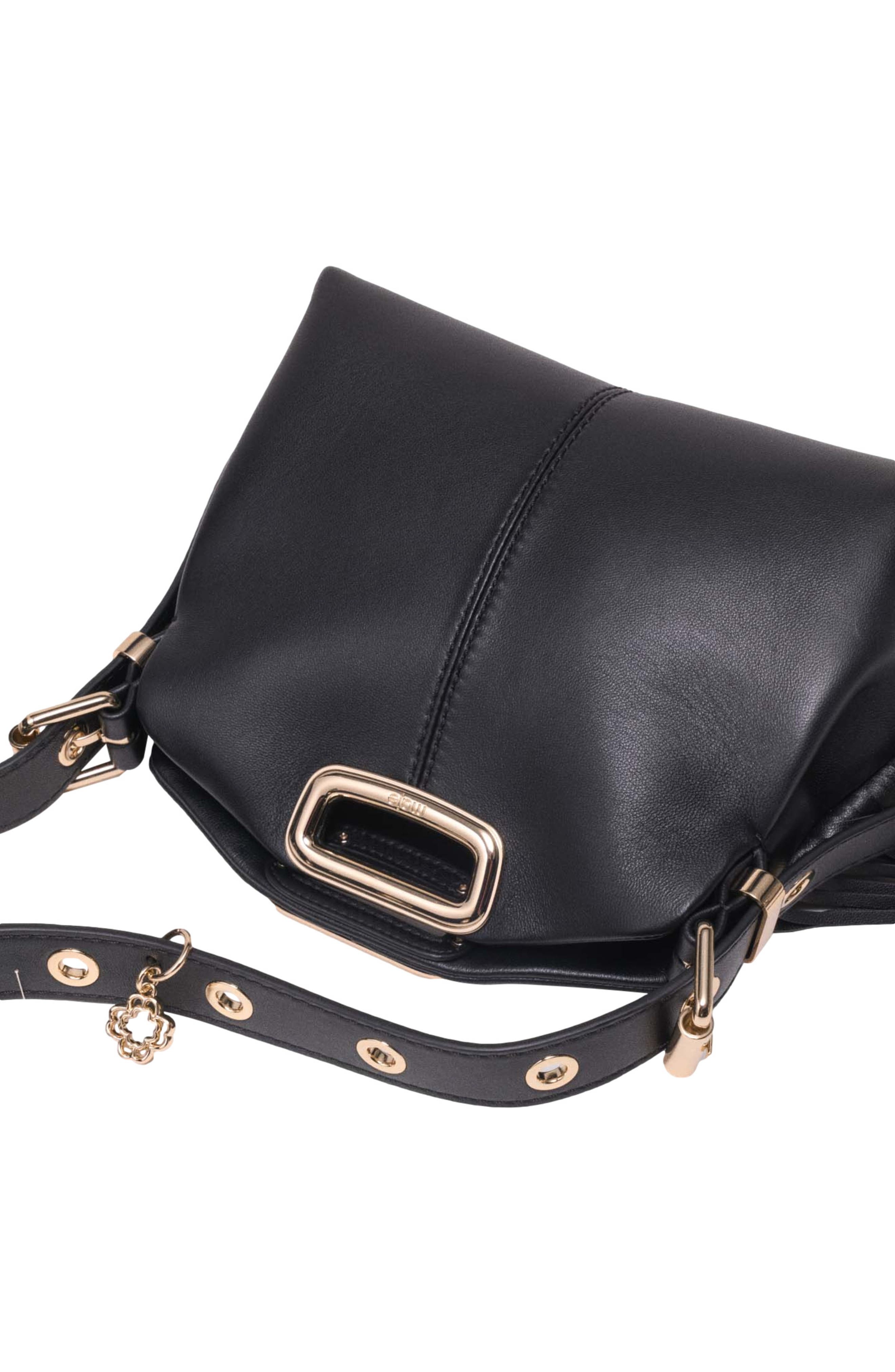 maje Gold handle Miss M Mini bag, Alternate, color, Black