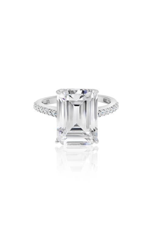 Shymi Emerald-cut Cubic Zirconia Cocktail Ring In Metallic